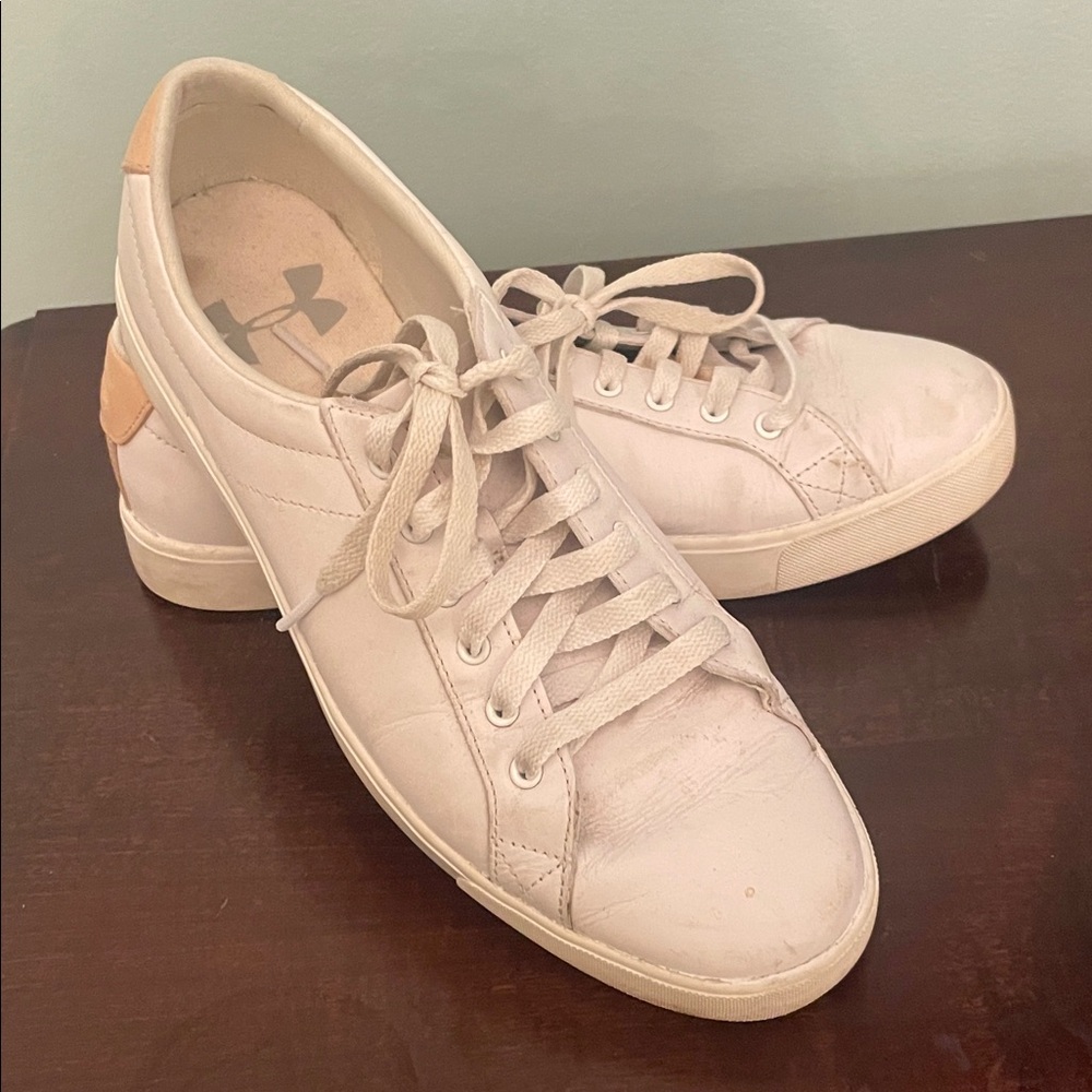 Under Armour Women's White and Tan Athletic Shoes